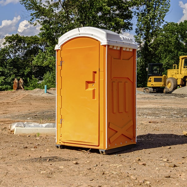 how often are the portable restrooms cleaned and serviced during a rental period in Marlborough